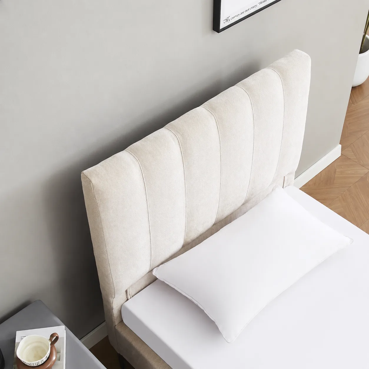 מיטת יחיד מרופדת 90×190 דגם נעמה-90 מבית HOME DECOR