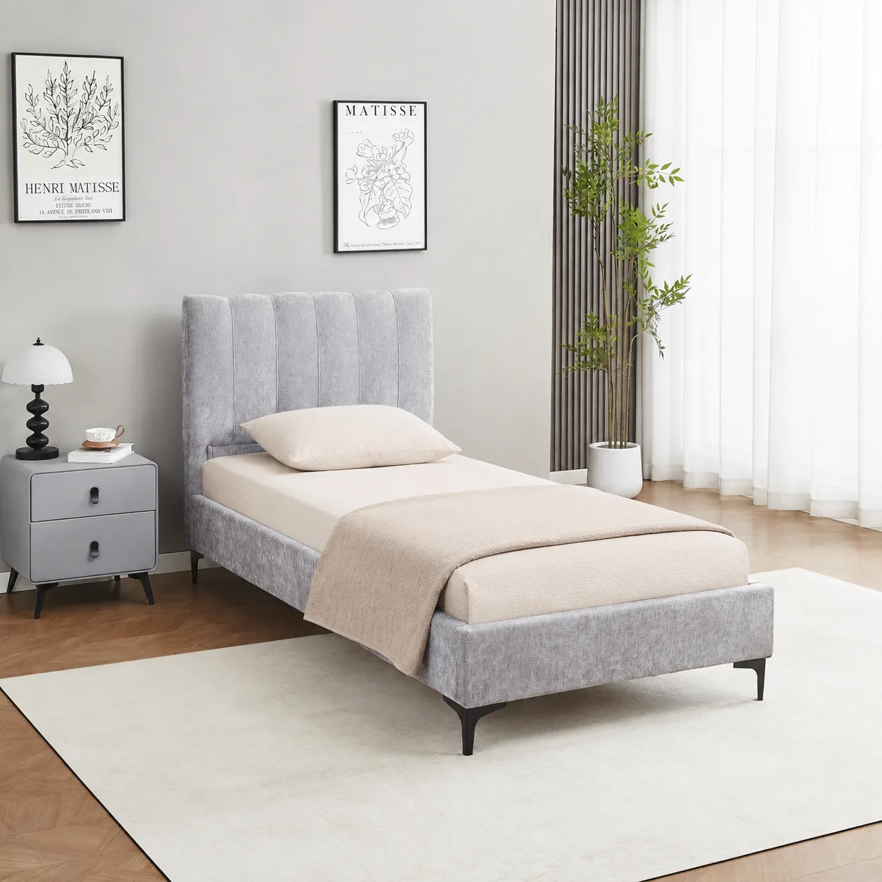 מיטת יחיד מרופדת 90×190 דגם נעמה-90 מבית HOME DECOR מיטת יחיד מרופדת 90×190 דגם נעמה-90 מבית HOME DECOR