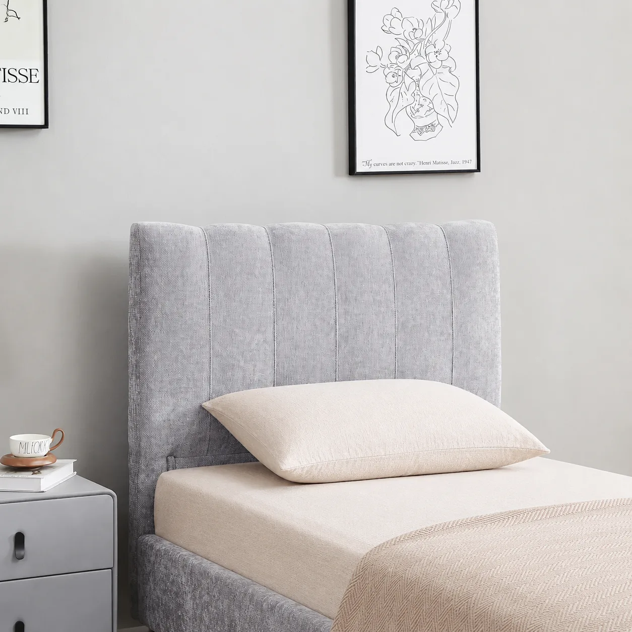 מיטת יחיד מרופדת 90×190 דגם נעמה-90 מבית HOME DECOR מיטת יחיד מרופדת 90×190 דגם נעמה-90 מבית HOME DECOR