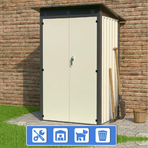 מחסן מתכת דגם SA4 מידה 1.20X1.20 מטר מבית Garden Top מחסן מתכת דגם SA4 מידה 1.20X1.20 מטר מבית Garden Top