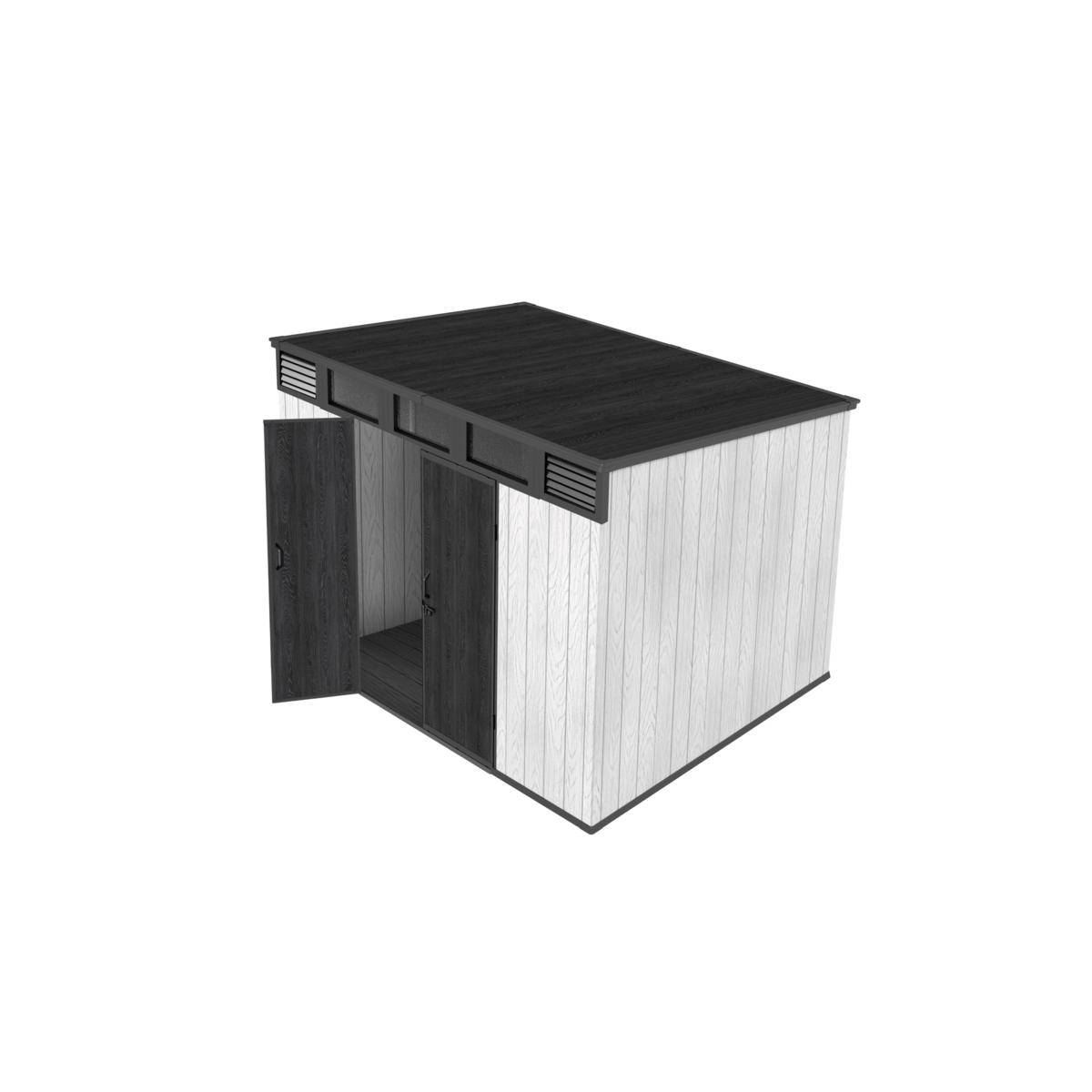 מחסן פלסטיק PENT 10X8 עם רצפה דגם KC108PS מבית KingCenter