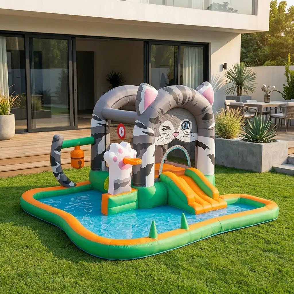 מתקן מתנפח עם מגלשה דגם DD-72090 מבית Doctor Dolphin