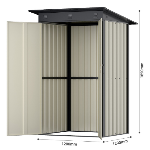 מחסן מתכת דגם SA4 מידה 1.20X1.20 מטר מבית Garden Top