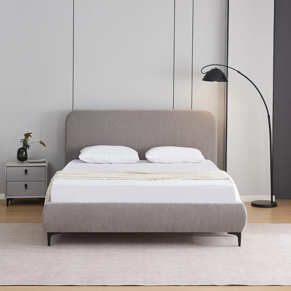 מיטה זוגית מרופדת בד רחיץ 3D דגם קורין מבית HOME DECOR