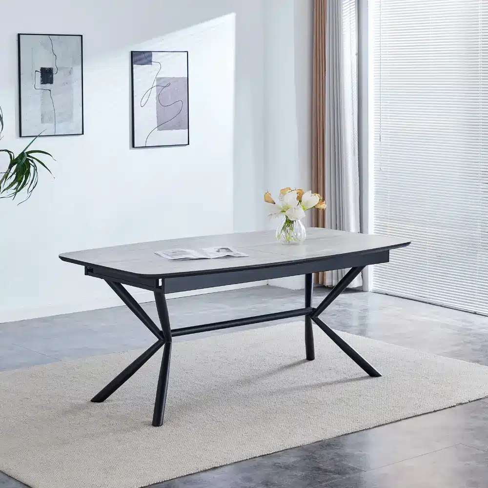 שולחן אוכל נפתח 1.8-2.7 מ' דגם ניקולס מבית HOME DECOR שולחן אוכל נפתח 1.8-2.7 מ' דגם ניקולס מבית HOME DECOR