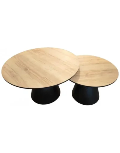 סט 2 שולחנות קפה עגולים דגם Saturn שבתאי מבית Shuk Rehut