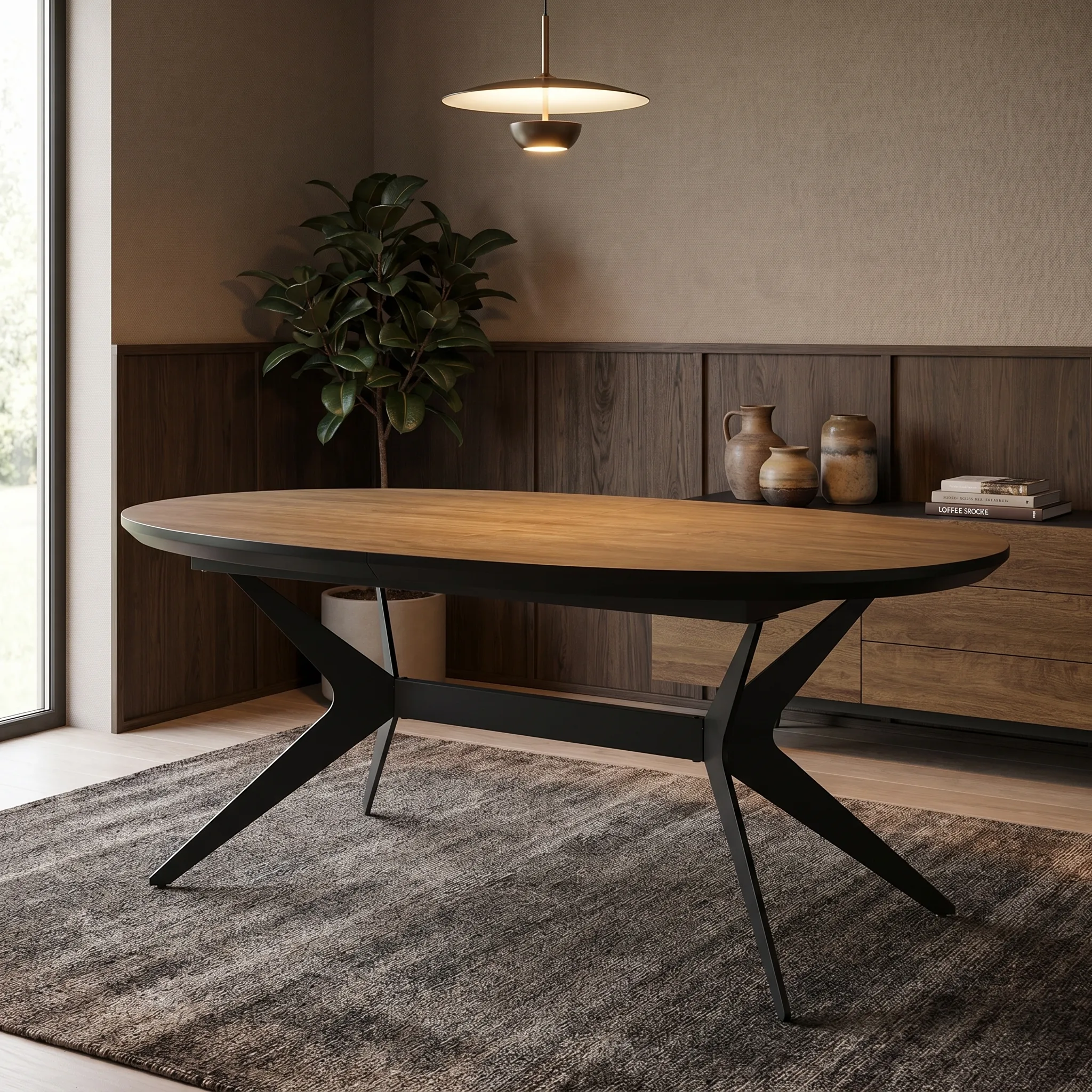 שולחן אוכל אובלי נפתח 1.8–3.0 מטר דגם חרמון מבית HOME DECOR שולחן אוכל אובלי נפתח 1.8–3.0 מטר דגם חרמון מבית HOME DECOR