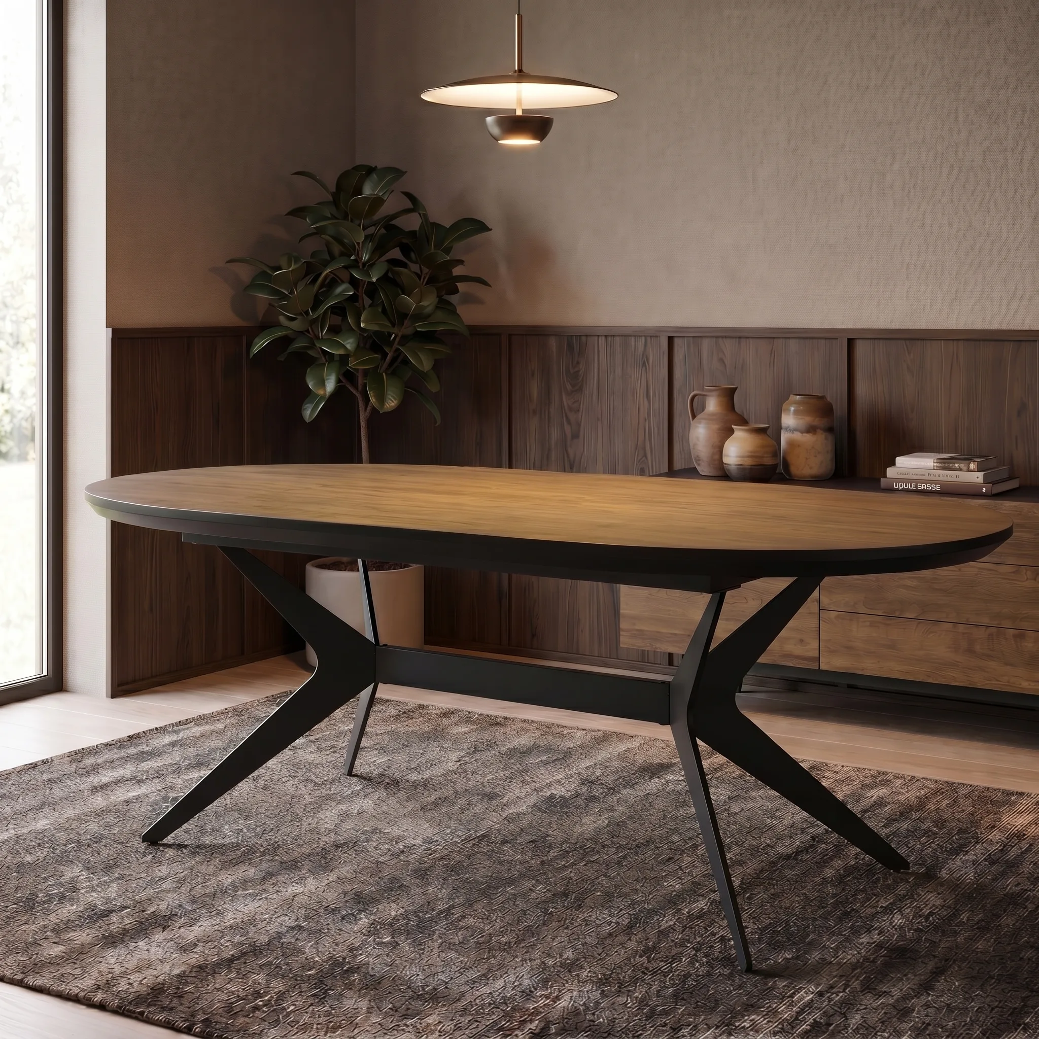 שולחן אוכל אובלי נפתח 1.8–3.0 מטר דגם חרמון מבית HOME DECOR שולחן אוכל אובלי נפתח 1.8–3.0 מטר דגם חרמון מבית HOME DECOR