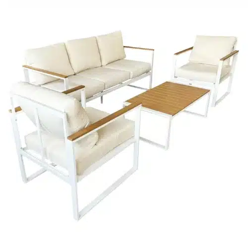 מערכת ישיבה לגינה מאלומיניום 4 חלקים דגם Capri 9010 מבית PLAYA מערכת ישיבה לגינה מאלומיניום 4 חלקים דגם Capri 9010 מבית PLAYA