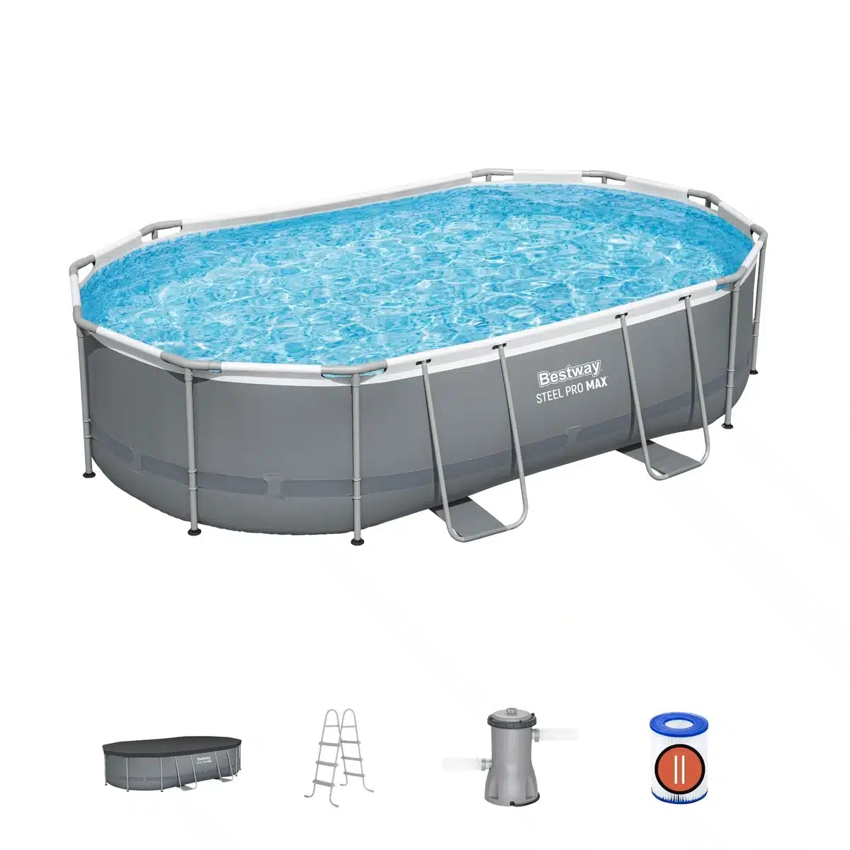 בריכת שחייה אובלית 4.88×3.05 מטר דגם 56448 מבית Bestway – יבוא מקביל