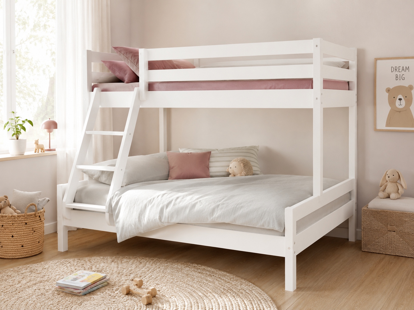 מיטת קומותיים מעץ מלא דגם אביגיל מבית TUDO DESIGN מיטת קומותיים מעץ מלא דגם אביגיל מבית TUDO DESIGN