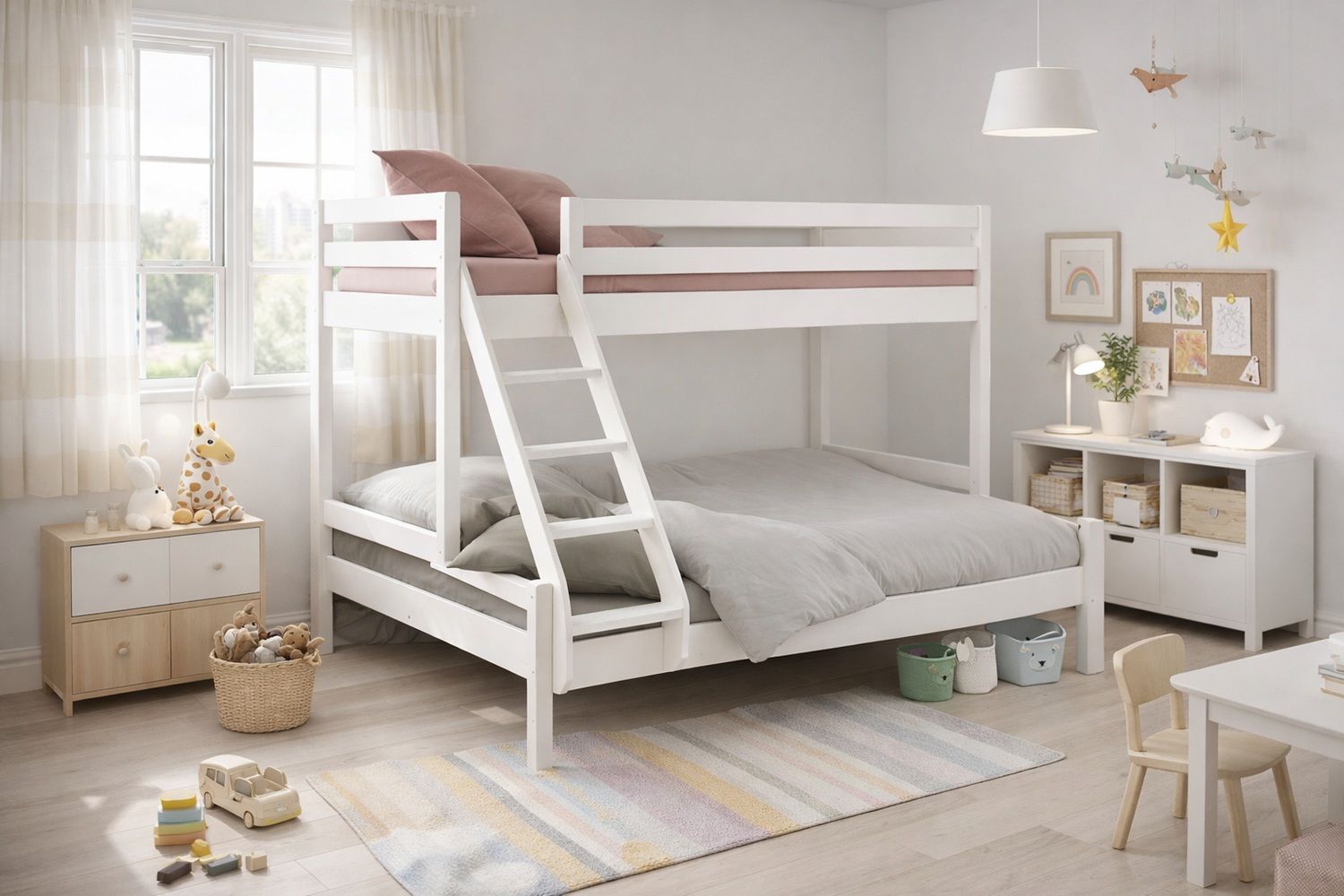 מיטת קומותיים מעץ מלא דגם אביגיל מבית TUDO DESIGN מיטת קומותיים מעץ מלא דגם אביגיל מבית TUDO DESIGN