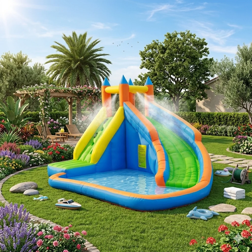 מתקן מים מתנפח עם מגלשה וקיר טיפוס דגם NT-063009 מבית Doctor Dolphin מתקן מים מתנפח עם מגלשה וקיר טיפוס דגם NT-063009 מבית Doctor Dolphin