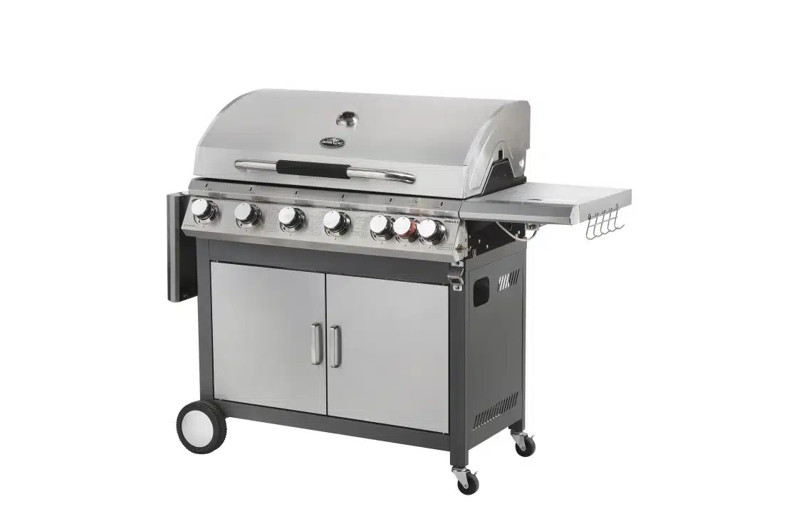 גריל גז מקצועי 6 מבערים עם כירת צד דגם APOLLO 6 מבית AUSTRALIA CHEF