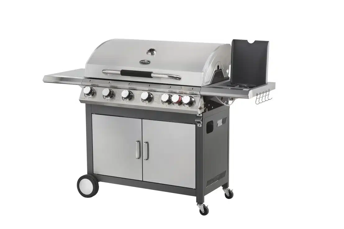 גריל גז מקצועי 6 מבערים עם כירת צד דגם APOLLO 6 מבית AUSTRALIA CHEF