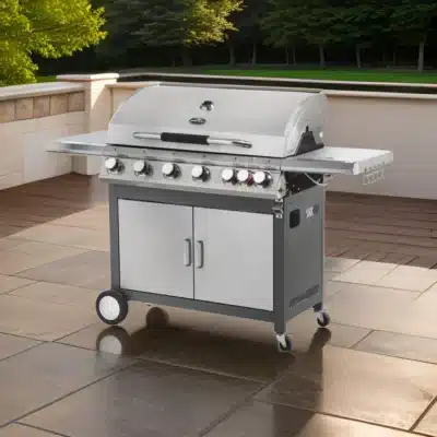 גריל גז מקצועי 6 מבערים עם כירת צד דגם APOLLO 6 מבית AUSTRALIA CHEF