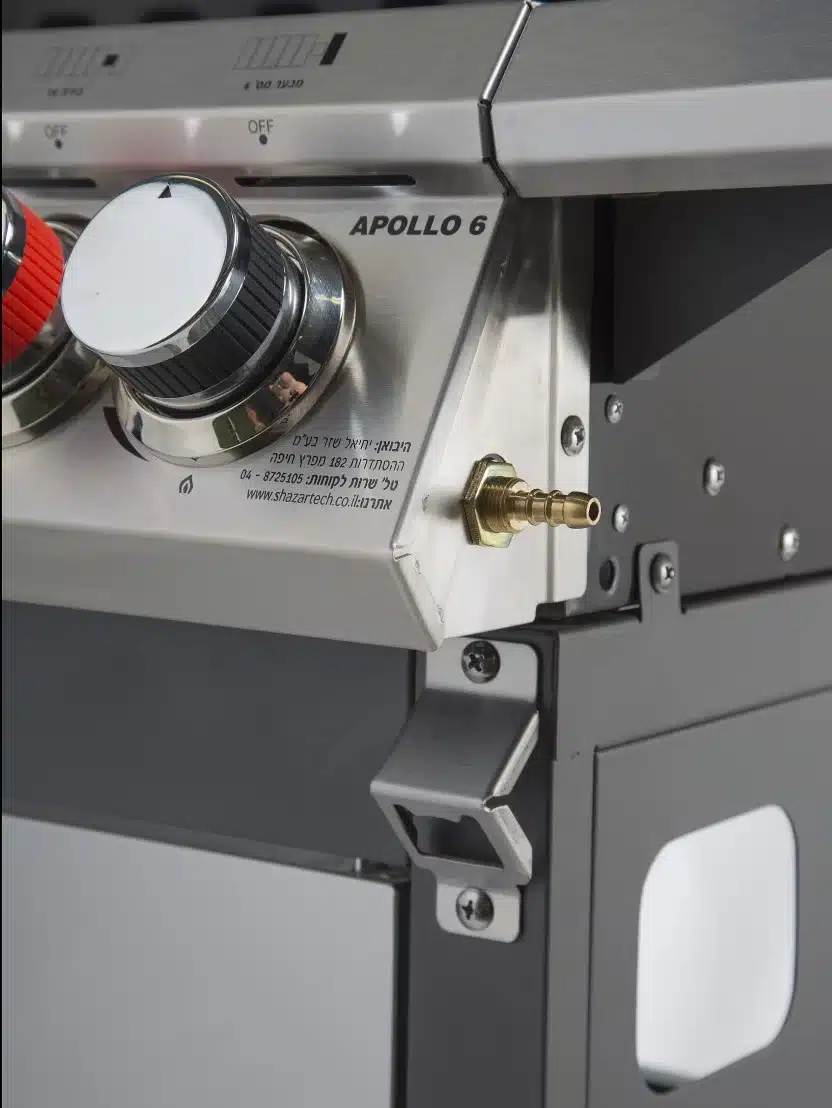 גריל גז מקצועי 6 מבערים עם כירת צד דגם APOLLO 6 מבית AUSTRALIA CHEF