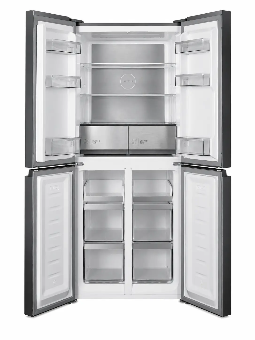 מקרר 4 דלתות 466 ליטר דגם P599CD מבית TCL