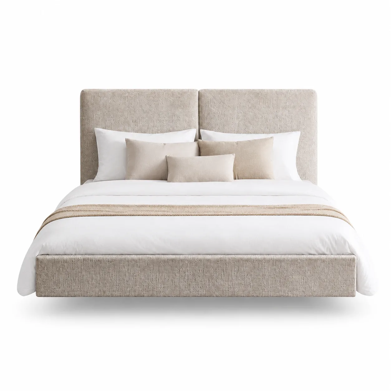 מיטה זוגית מרופדת בעיצוב מרחף דגם פליי מבית HOME DECOR