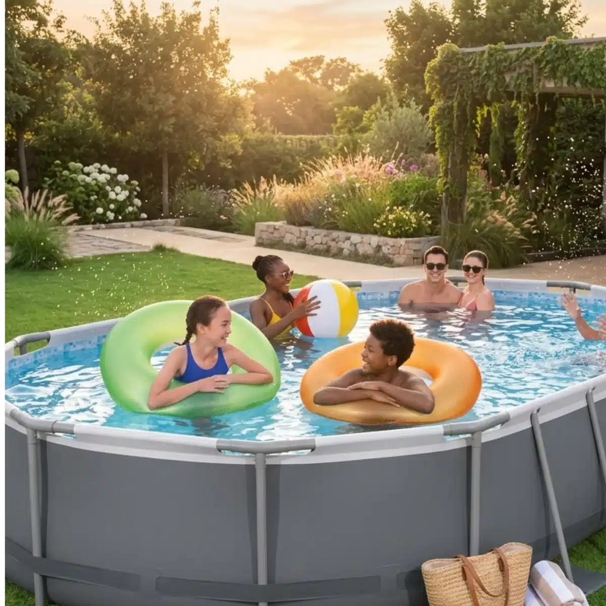 בריכת שחייה אובלית 4.88×3.05 מטר דגם 56448 מבית Bestway – יבוא מקביל