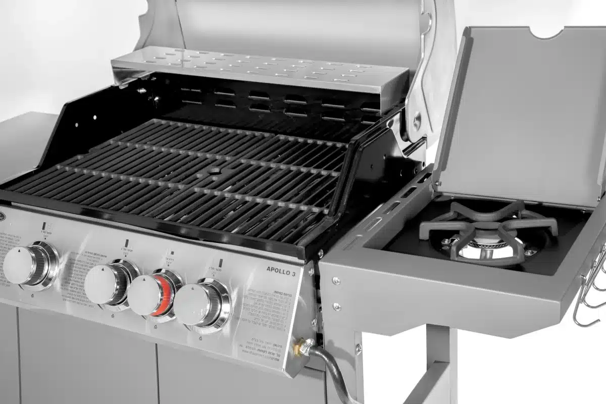 גריל גז 3 מבערים עם כירת צד דגם APOLLO 3 מבית AUSTRALIA CHEF