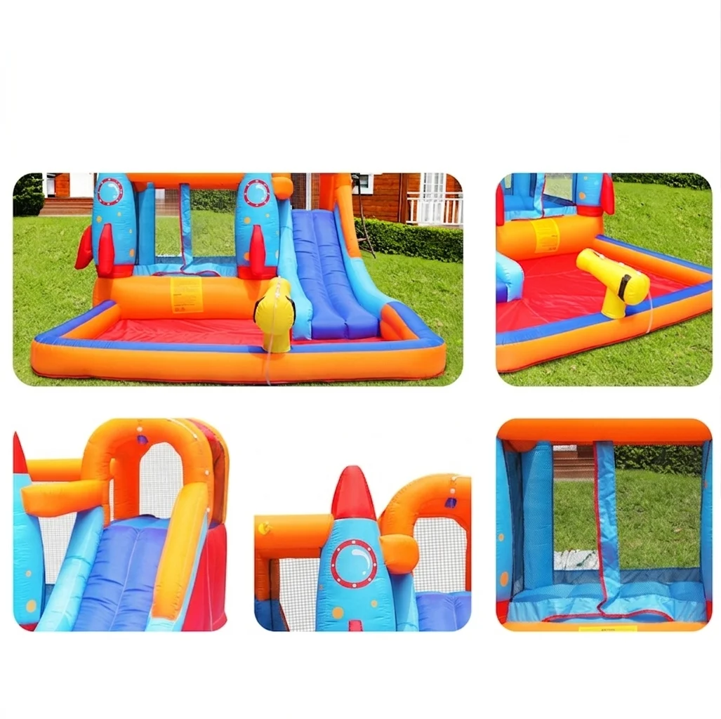 מתקן מים מתנפח בעיצוב חלל עם מגלשה דגם NT-063106 מבית Doctor Dolphin