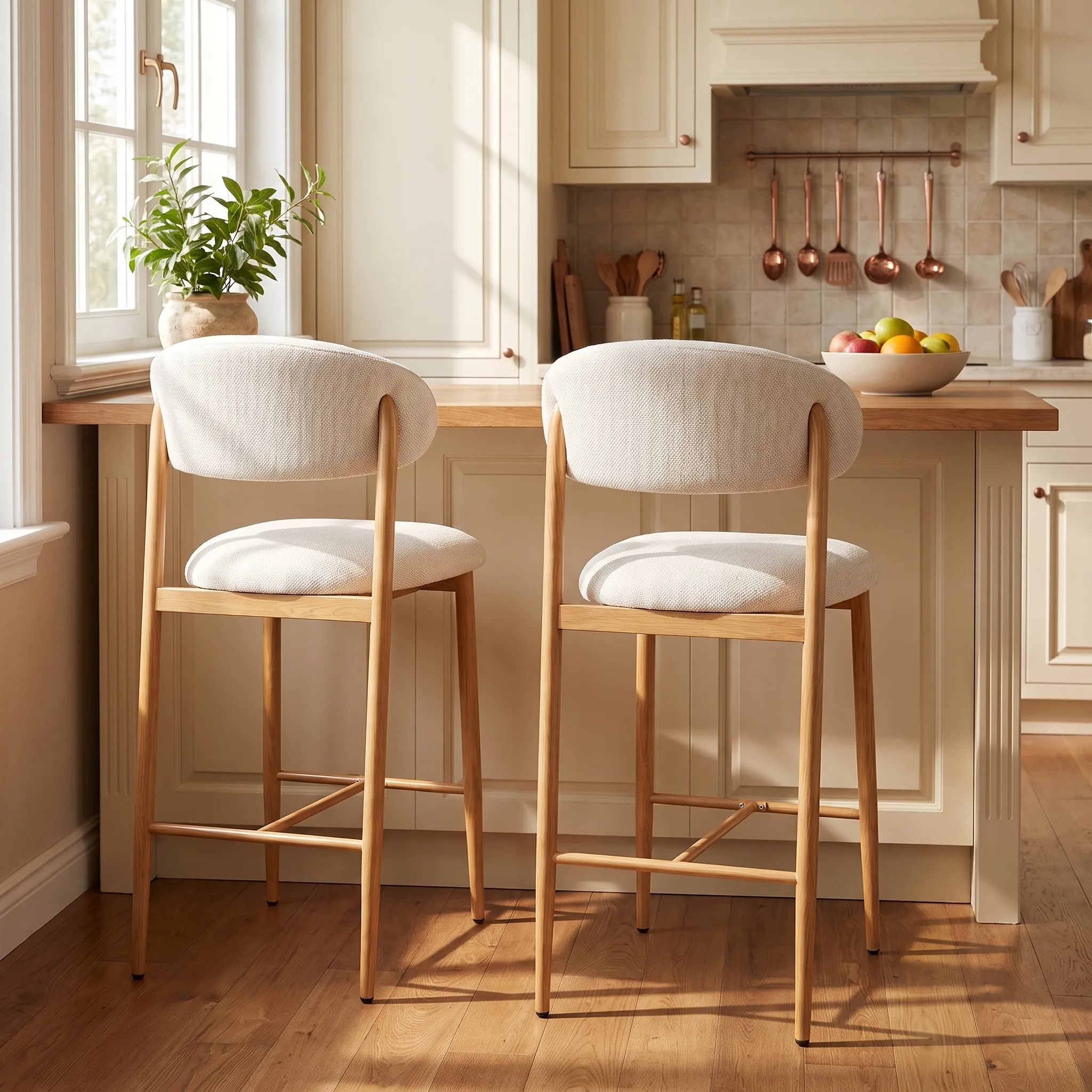 זוג כיסאות בר מרופדים בד רחיץ דגם הדר מבית HOME DECOR זוג כיסאות בר מרופדים בד רחיץ דגם הדר מבית HOME DECOR