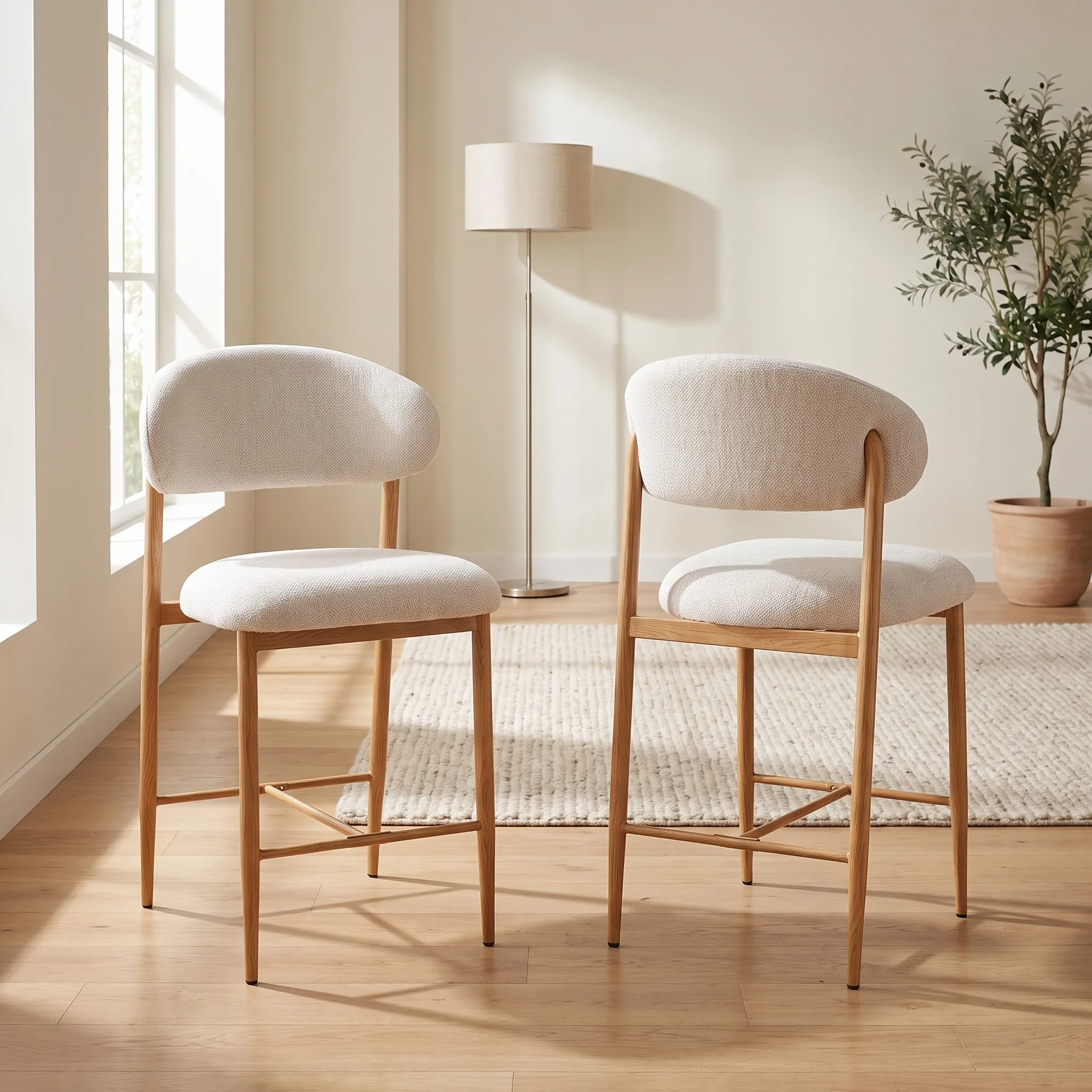 זוג כיסאות בר מרופדים בד רחיץ דגם הדר מבית HOME DECOR זוג כיסאות בר מרופדים בד רחיץ דגם הדר מבית HOME DECOR