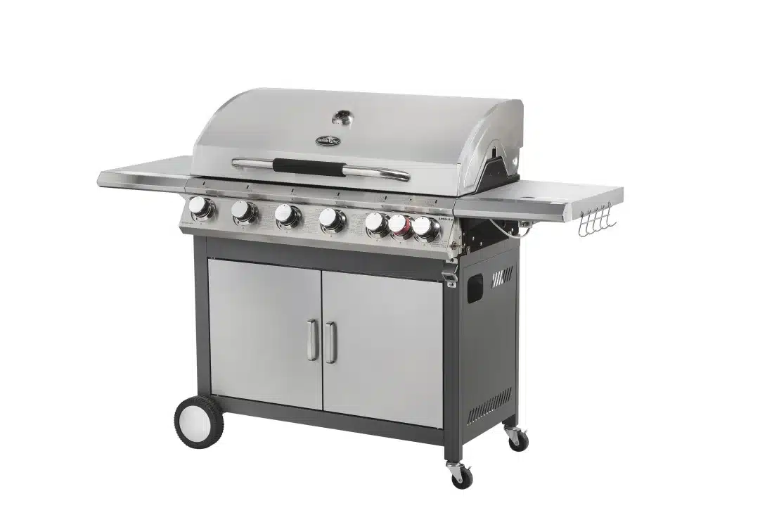 גריל גז מקצועי 6 מבערים עם כירת צד דגם APOLLO 6 מבית AUSTRALIA CHEF